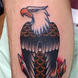 MJ Bonanno - Traditional Eagle Tattoo