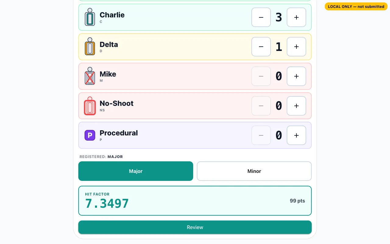 ShotKeeper interface, view 2 of 3