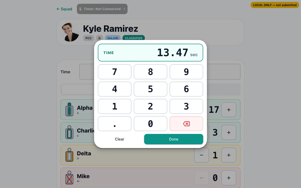 ShotKeeper interface, view 3 of 3